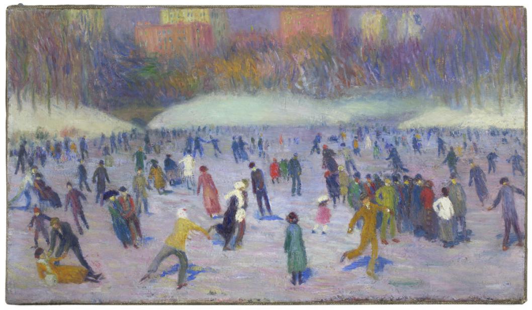 Glackens, William; Skaters, Central Park