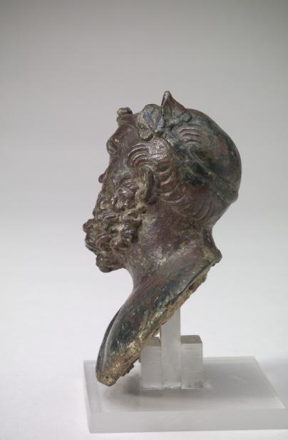 Roman, Decorative mount from a bed with a bust of Silenus