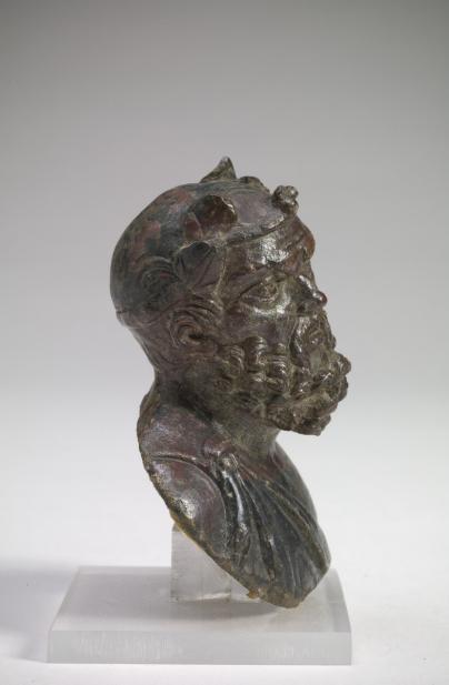 Roman, Decorative mount from a bed with a bust of Silenus