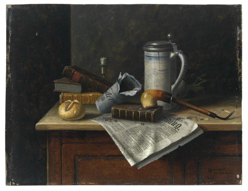 Harnett, William Michael, Still Life with Pipe