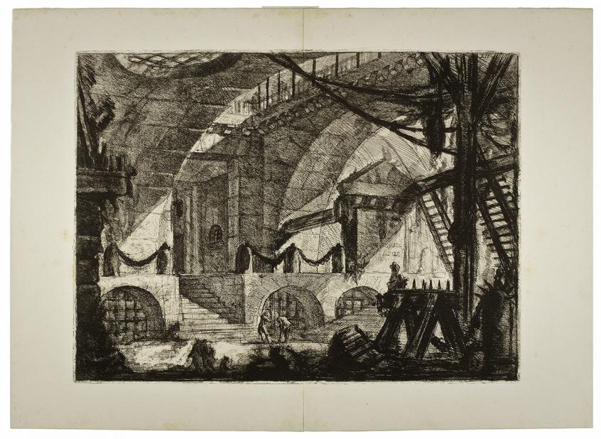 Piranesi, The Sawhorse, Plate XII from the series Carceri d'Invenzione