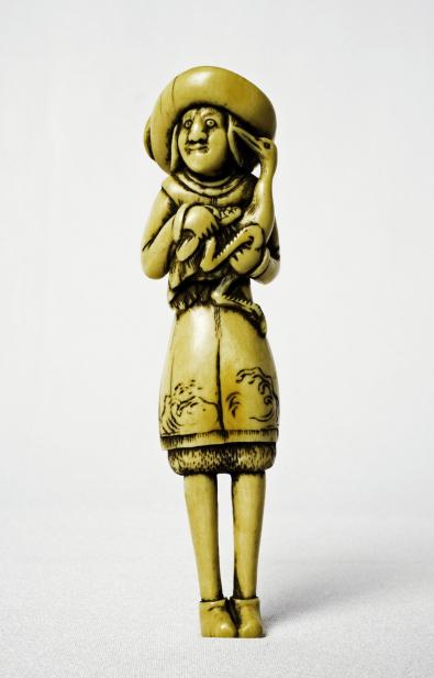 Japanese, Dutchman holding a bird