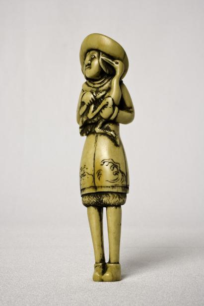 Japanese, Dutchman holding a bird