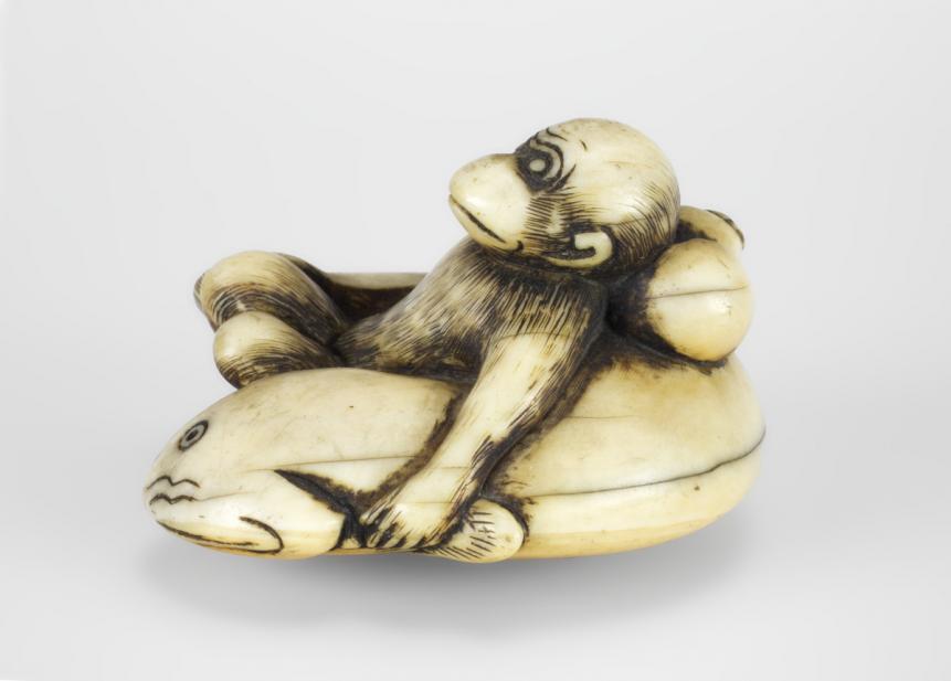 Japanese, Monkey and earthquake fish (namazu)