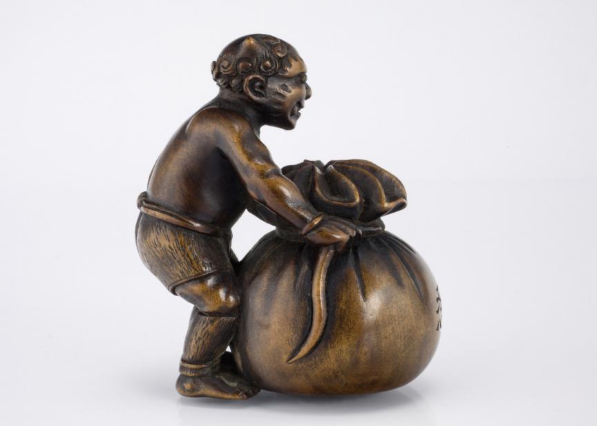 Jusen, Oni tying treasure bag
