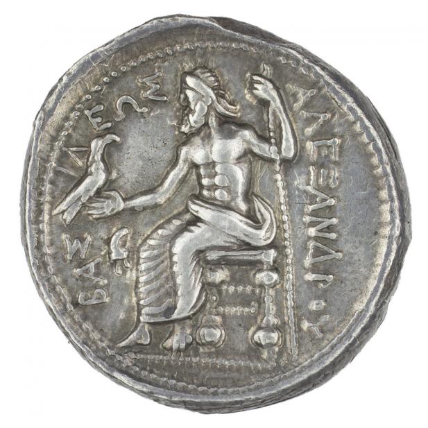 Greek, Drachm of Alexander III, the Great, as Herakles, verso