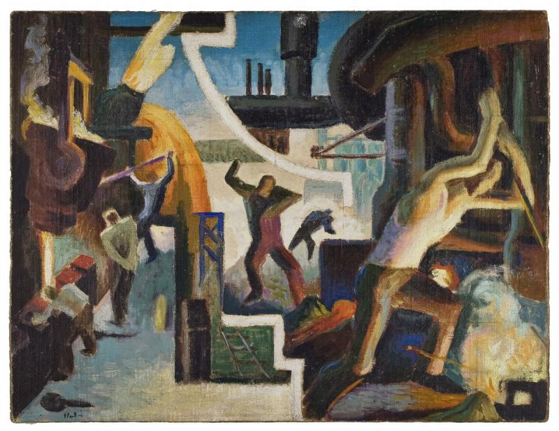 Benton, Thomas Hart, Study for Steel, from America Today