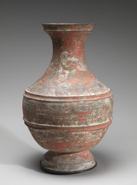 Chinese, Jar (hu) with chariot scene