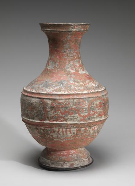 Chinese, Jar (hu) with chariot scene