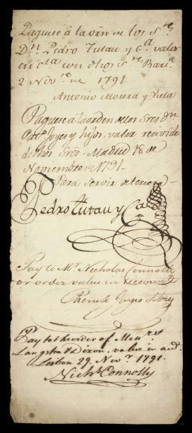 British; Portuguese; Spanish, Bill of Exchange
