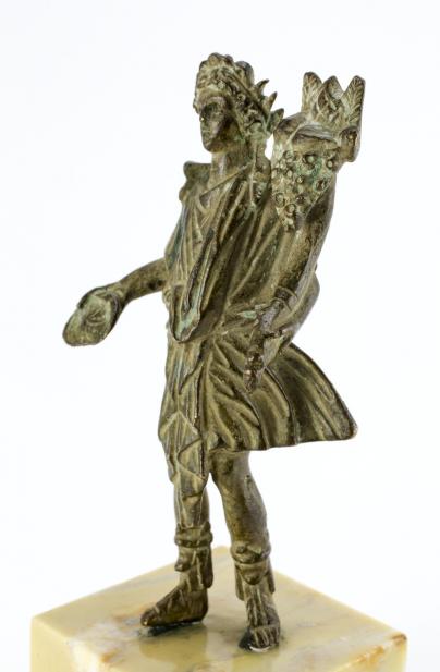 Roman, Lar holding a patera and cornucopia