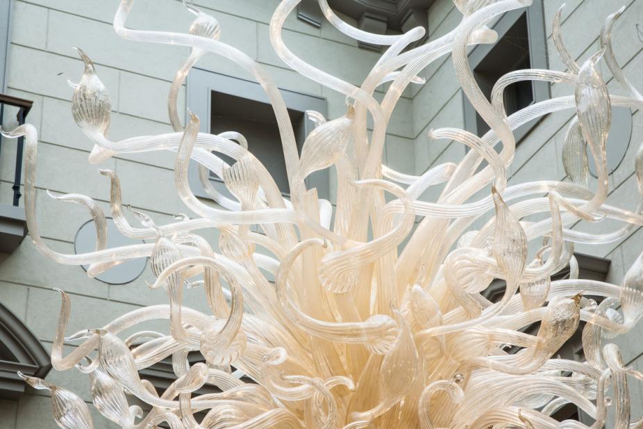 Chihuly, Dale, Clear and Gold Tower