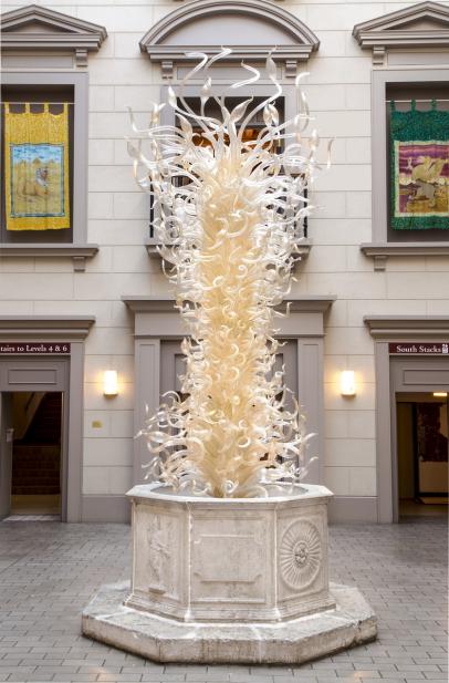 Chihuly, Dale, Clear and Gold Tower