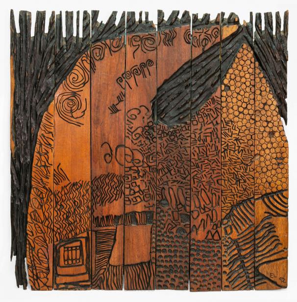 El Anatsui (Ghanaian, b. 1944), Bird, 1992