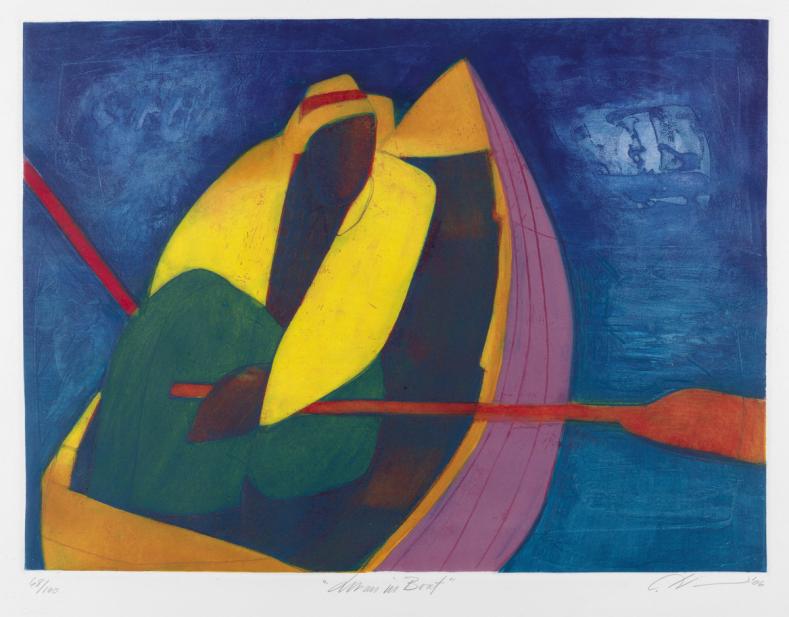 Joseph Holston (American, b. 1944), Man in Boat, 2005