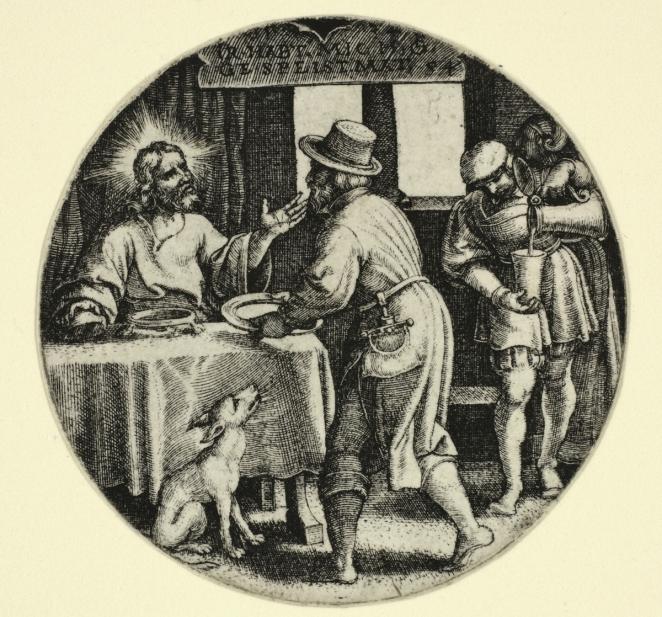 Georg Pencz (German, ca. 1500-1550), Seven Works of Mercy: To Feed the Hungry, ca. 1534