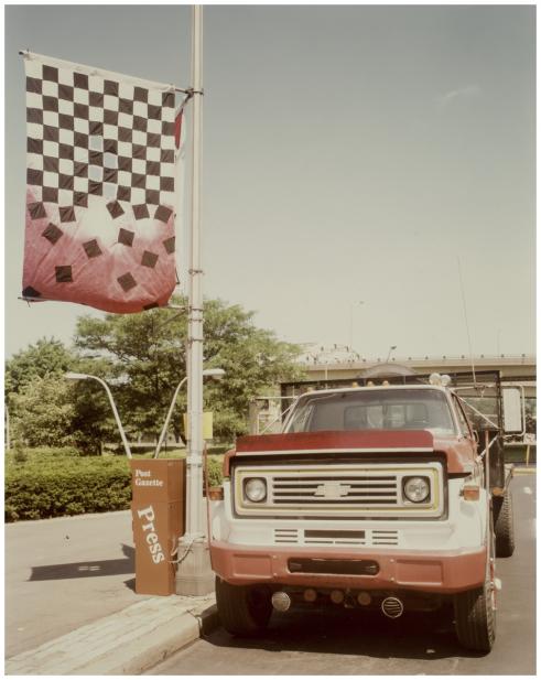 Joel Meyerowitz (American, b. 1946), Truck and flag, Pittsburgh, 1984