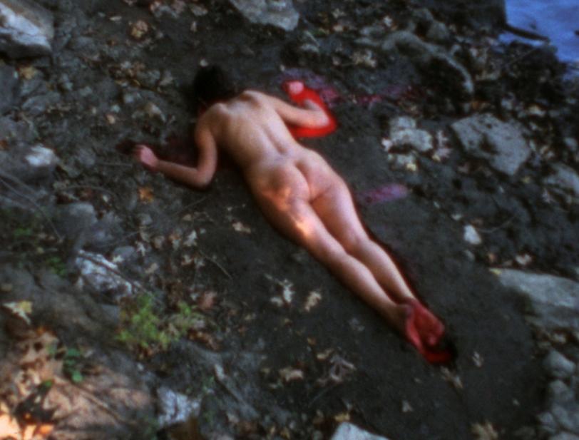 Ana Mendieta (Cuban, 1948-1985), Silueta Sangrienta, 1975 (film still)