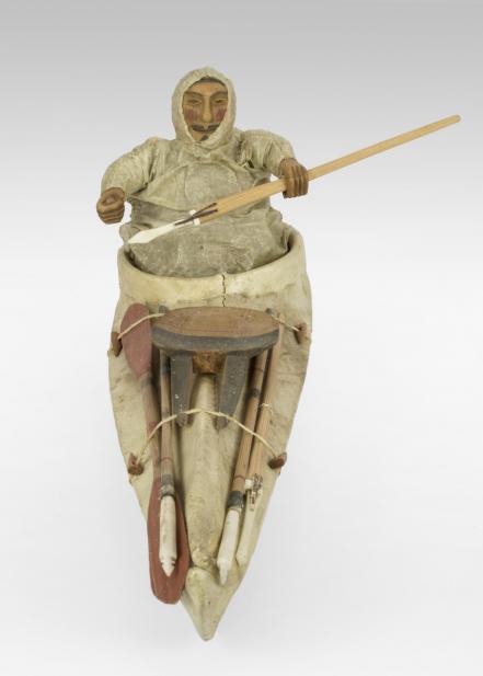 Maker unknown (Yupik), kayak model, 19th century