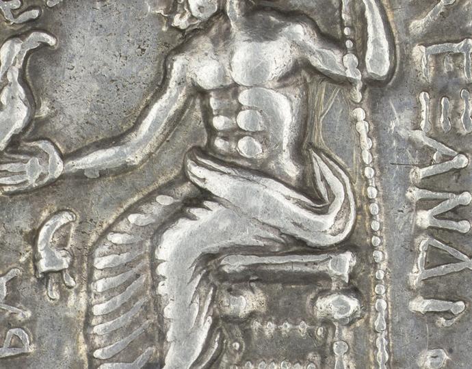 Greek, Drachm of Alexander III, the Great, as Herakles, verso