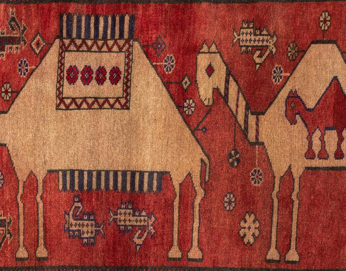 Unknown (Afghan), Rug depicting two camels, late 19th or 20th century