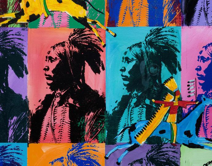 Stan Natchez (Fernandeño Tataviam Band of Mission Indians, b. 1954), Homage to Warhol, 2012