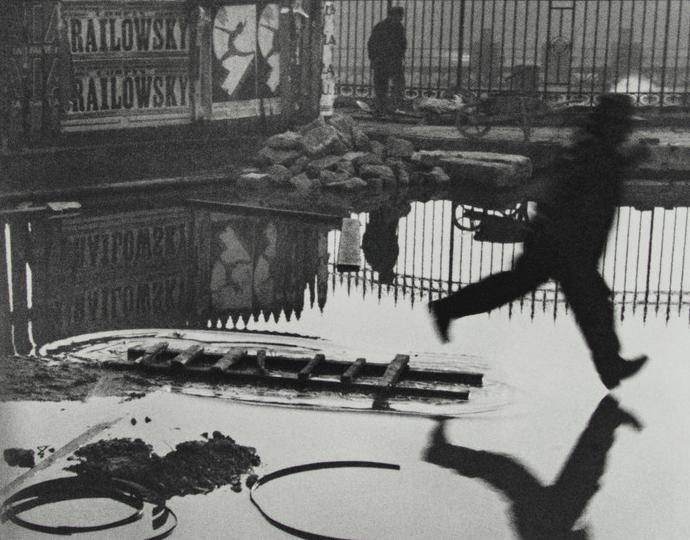 Henri Cartier-Bresson (French, 1908-2004), Behind Le Gare St. Lazare, negative 1932; print ca. 1980s-1990s