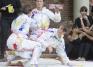 Student dancers perform outside the Museum