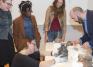 Five College Assistant Professor of Anthropology Elizabeth Klarich and students examine ancient Peruvian vessels