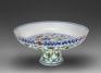 Chinese, Stem cup with "circled butterflies" decoration