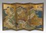 Kano, Masamitsu, Six-fold screen with scenes from Tale of Genji
