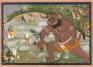Indian, Battle between Hanuman and Kumbhakarna, from the Ramayana