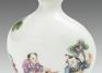 Chinese, Snuff bottle with children in a garden