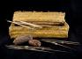Chancay or Chimú, Spinning and weaving basket and tools