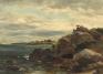 Edward Mitchell Bannister (American, born in Canada, 1828-1901), Untitled [Rhode Island Coastal Scene] (detail), ca. 1885-1889
