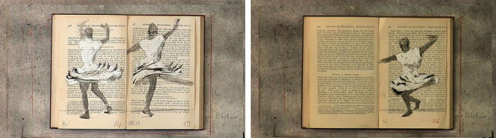 William Kentridge (South African, b. 1955), Tango for Page Turning (details), 2012-2013 William Kentridge (South African, b. 1955), Tango for Page Turning (details), 2012-2013