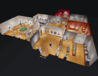 "Dollhouse" view of Northeast 3D model