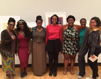 Kymberly Newberry ’16, Kimberly Grenade ’16, Fatima Cadet-Diaby ’16, Aladrianne Young ’16, Chrislyn Laurore ’16, Tara Gabriel-Richards ’16, and Natalie Riquelmy ’16