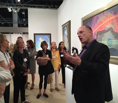 John Stomberg discusses a 1932 painting by Raymond Jonson at Art Basel Miami Beach