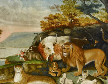 Edward Hicks (American, 1780-1849), Peaceable Kingdom, oil on canvas, 1845-1847