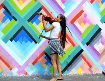 Student violinist Relyn G. Myrthil