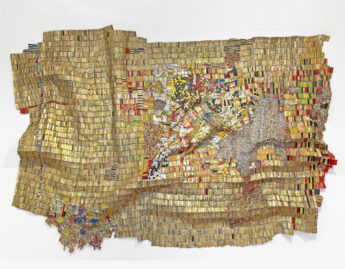 El Anatsui (Ghanaian, b. 1944), New World Map, 2009, aluminum and copper wire