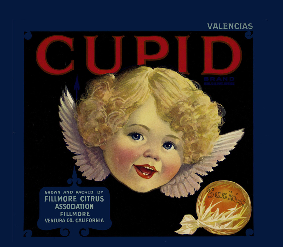 Maker Unknown (American), Crate label; Cupid, ca. 1925-45