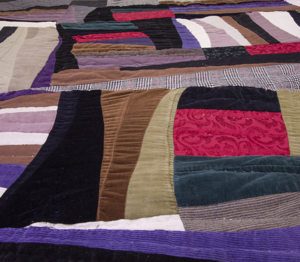 Mary Lee Bendolph (American, 1935- ), Husband Suit Clothes (Housetop Variation), 1990 (detail)