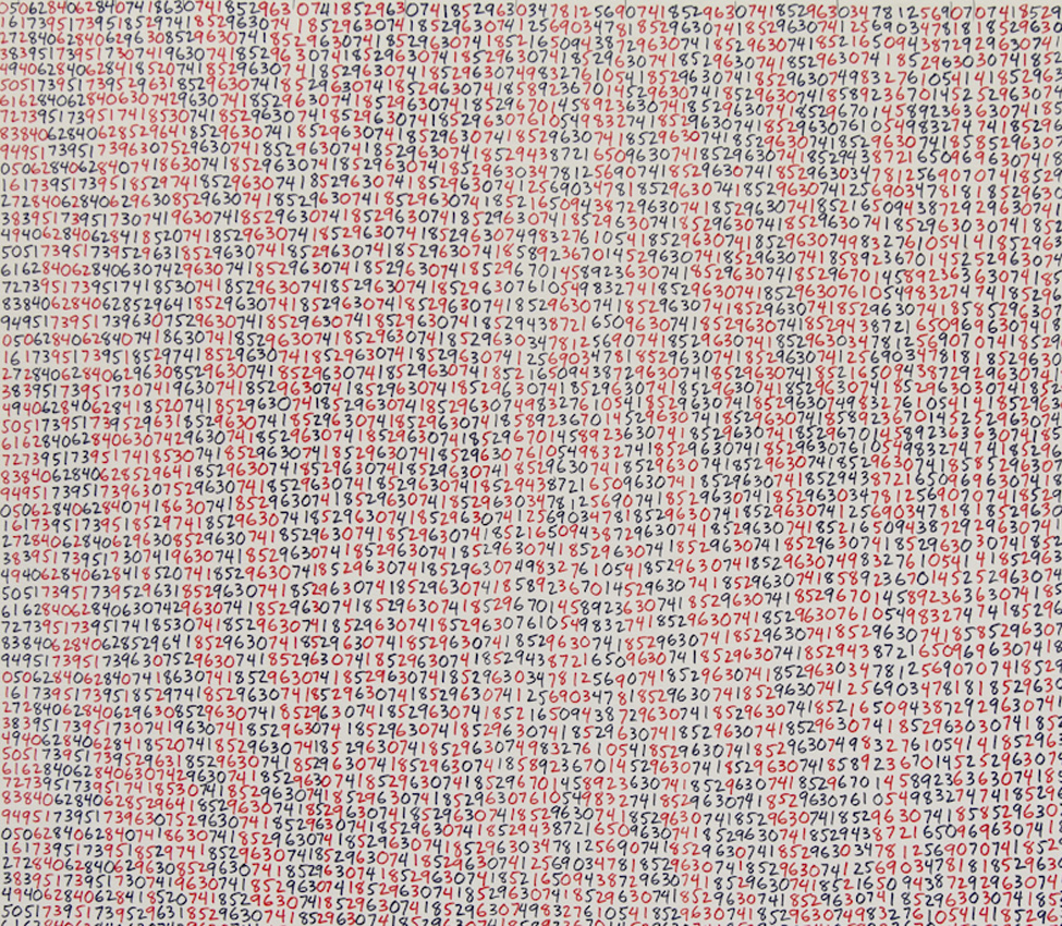 Mel Bochner (American, b. 1940), Fourth Range, 1973, ink on paper