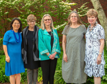 Tricia Paik with museum supporters from the Class of '72 , May 2022