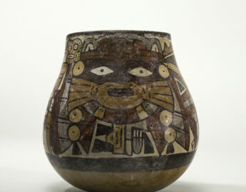 Maker Unknown (Peruvian; Nasca), Vessel with anthropomorphic being, 325-440 CE