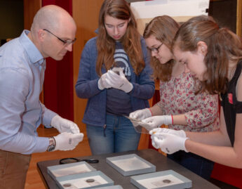 Desmond Fitz-Gibbon with students, Spring 2019