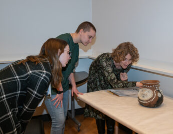 Sabra Thorner and students