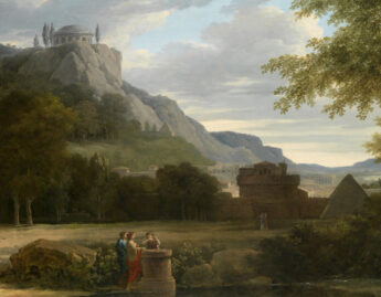 Pierre Henri de Valenciennes (French, 1750-1819), Classical Greek Landscape with Girls Sacrificing Their Hair to Diana on the Bank of a River, 1790